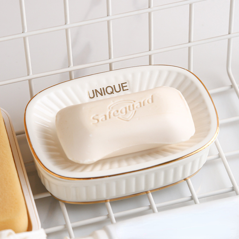 Ceramic Soap Holder Luxury And Simple Modern Leaf Shaped - Temu