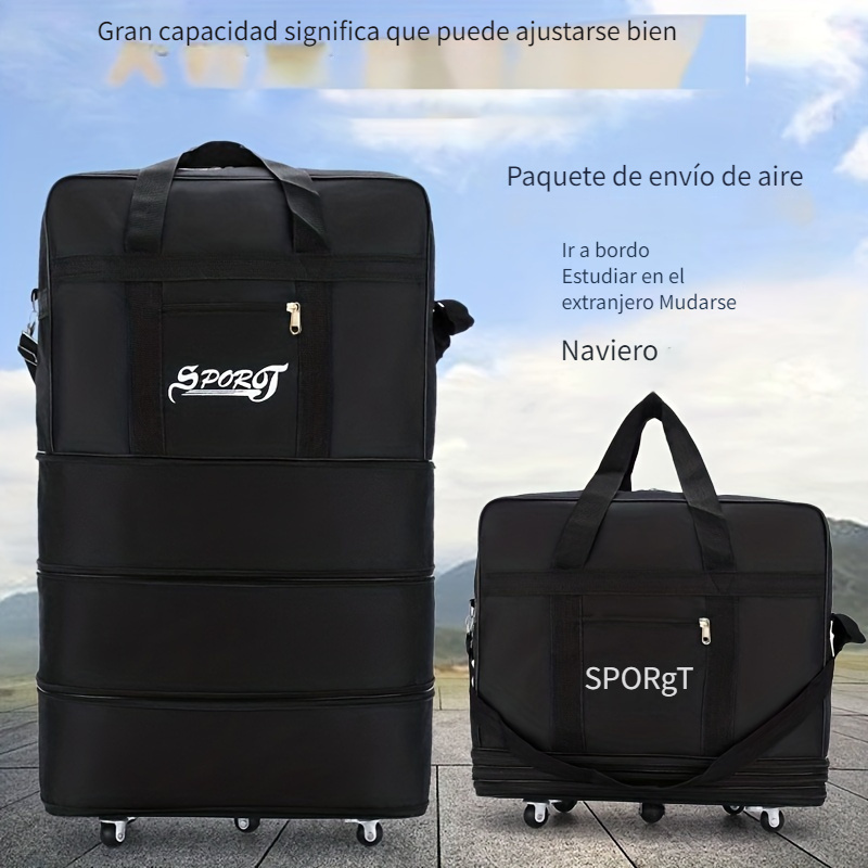 Mochila de viaje para mujeres y hombres, mochila grande expandible de  transporte aprobada con 4 cubos de embalaje y etiqueta de equipaje, gris