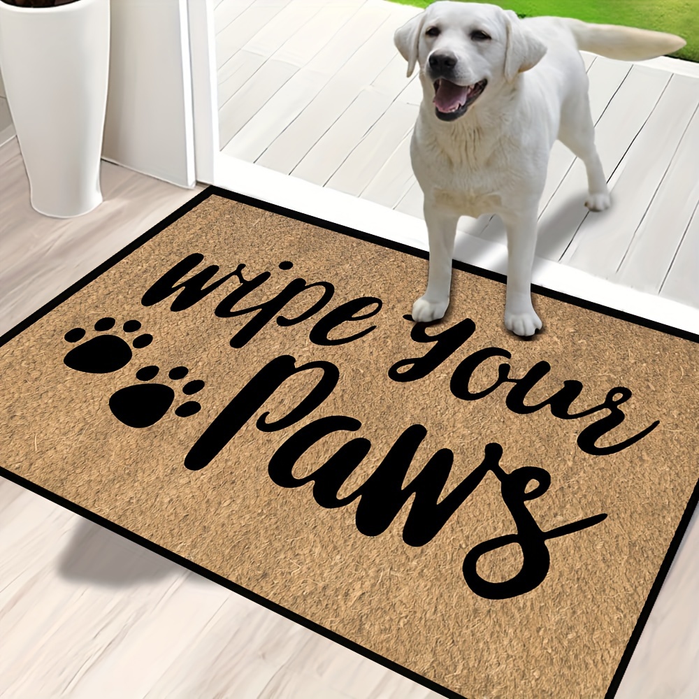 Heart Shaped Paws Welcome Mat