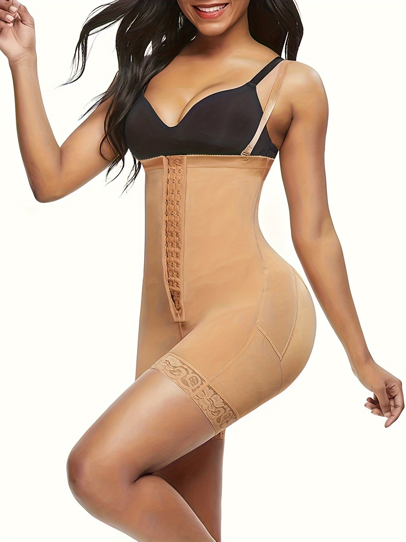 Front Buckle Shaping Shorts, Tummy Control Compression Open Crotch Shorts,  Women's Underwear & Shapewear