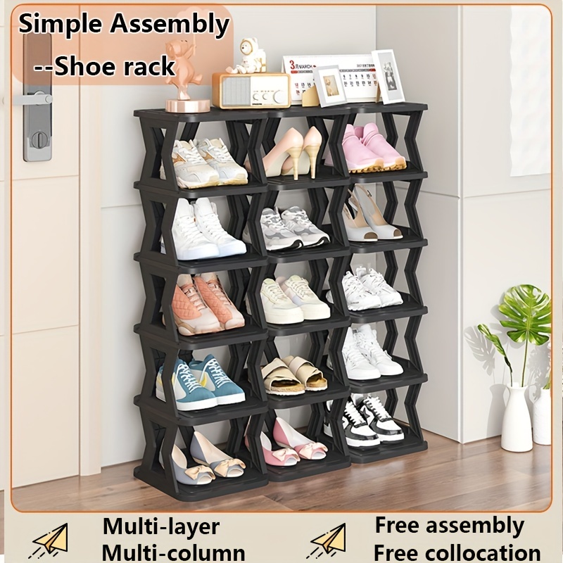 Simple 5-layer Assembled Shoe Rack Z-shaped Fabric Dust-proof Assembled  Shoe Rack Household Storage Shoe Rack - AliExpress