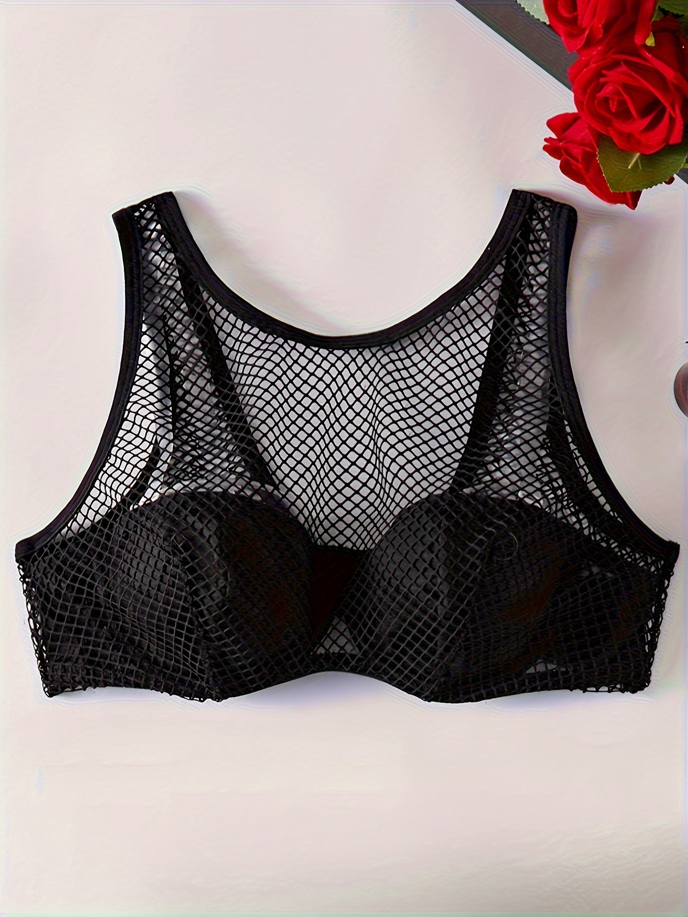 Women's Seamless Shockproof Sports Bra Mesh Breathable Cross