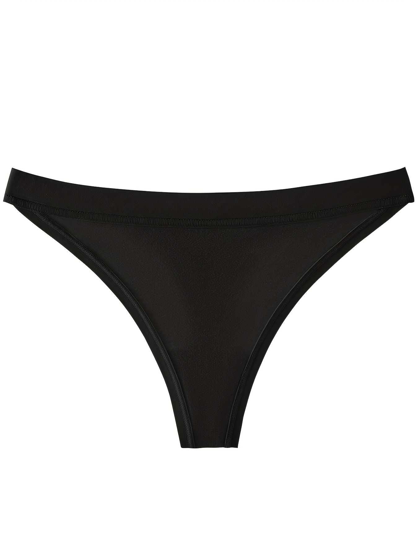 3pcs Women Sexy Panties Screw Thread Cotton Thongs Female Letter Belt  G-strings Underwear Breathable T-back