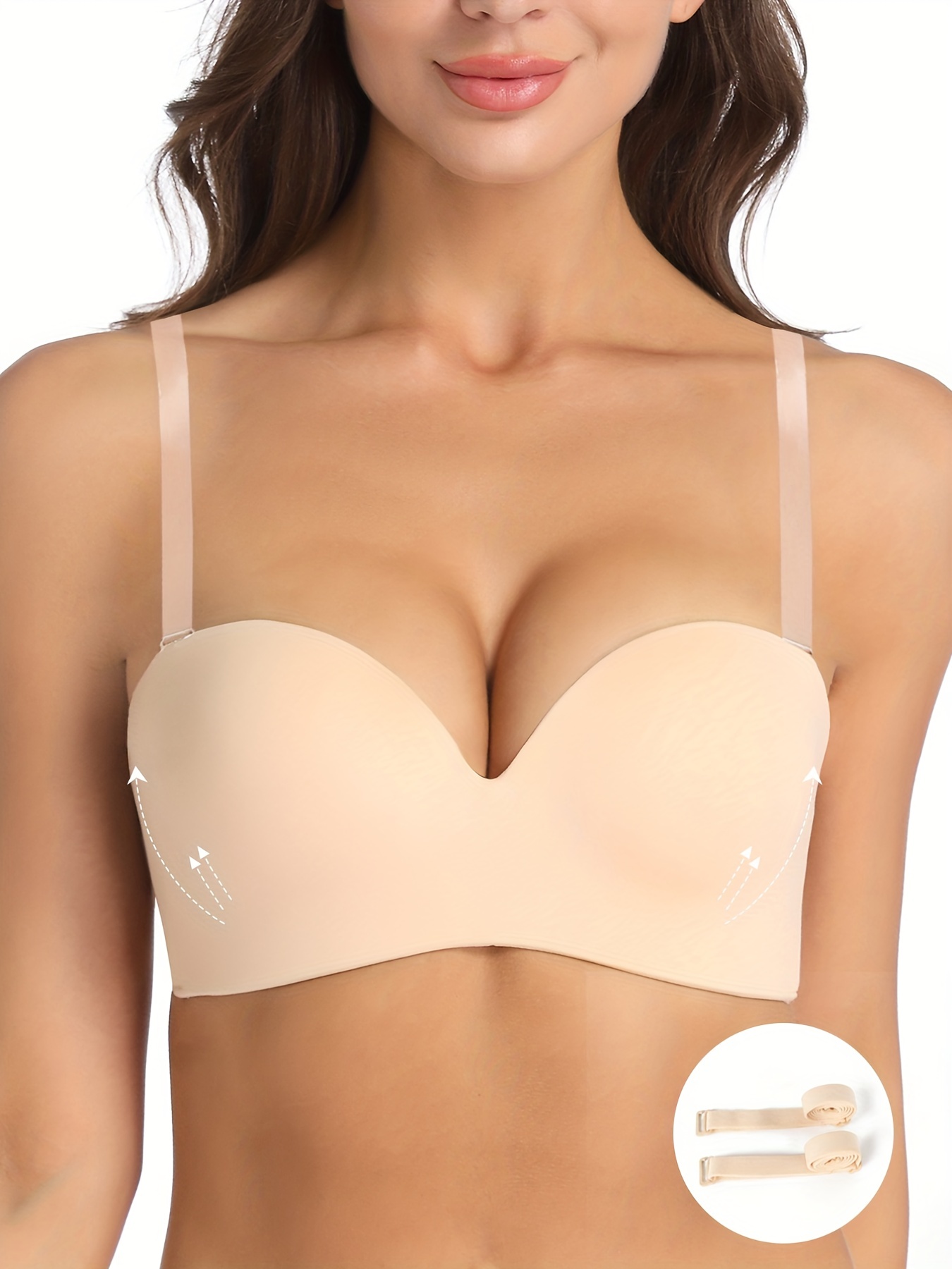 Great 2pcs Seamless Bras - Women Invisible Brassiere - Strapless Push