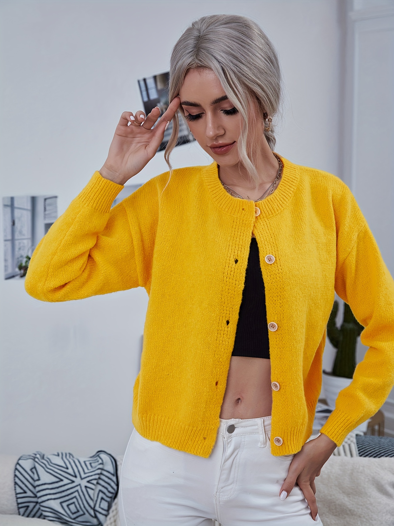 Yellow on sale sweater top