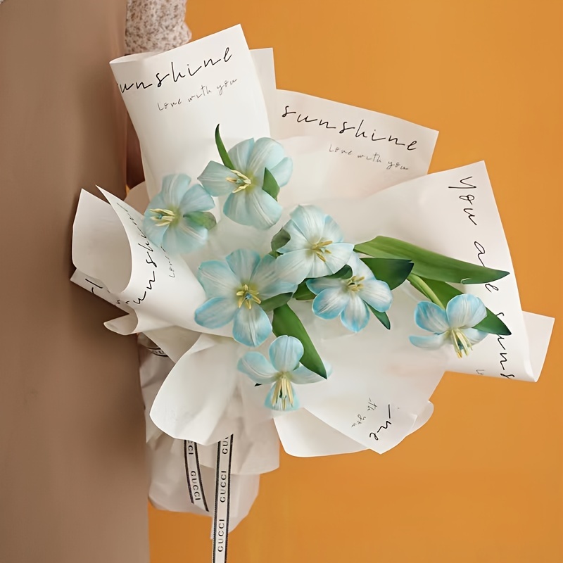 20 Hojas de Papel de Regalo de Ramo y Cinta, Papel para Ramos de Flores  Impermeable, Papel para Envolver Flores para Fiestas, Bodas y Celebraciones