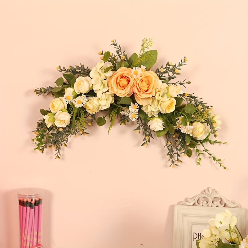 2pcs/set Flores Artificiales De Arco De Boda, Arreglos De Guirnaldas De  Flores De Rosa DIY Guirnalda Floral De Follaje Para Decoraciones De Mesa De  Fo