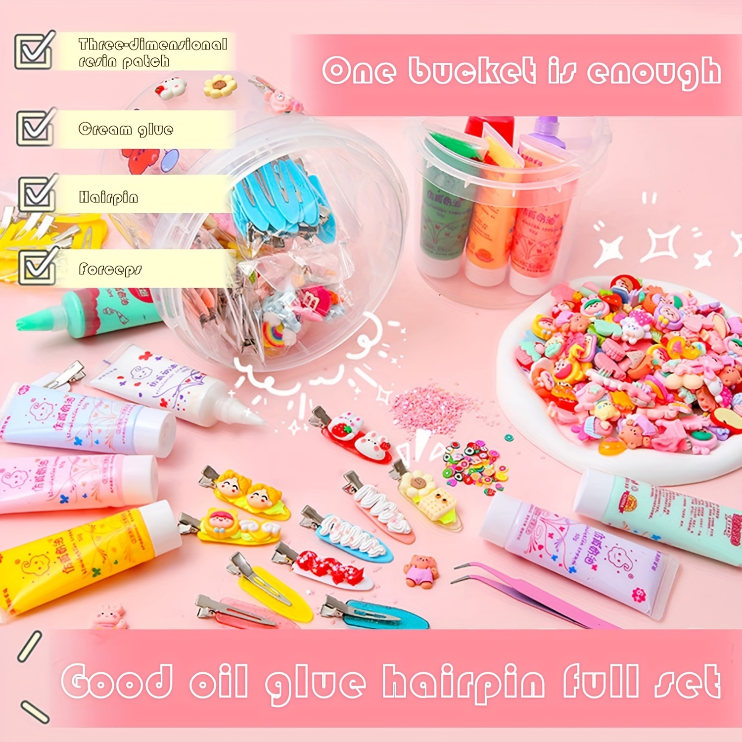 BEIJITA Whipped Cream Glue Kit - Decoden Cream Set with 10 Colors (15ml  Each), Perfect for Crafting and Decorating,Ideal for DIY Crafts and