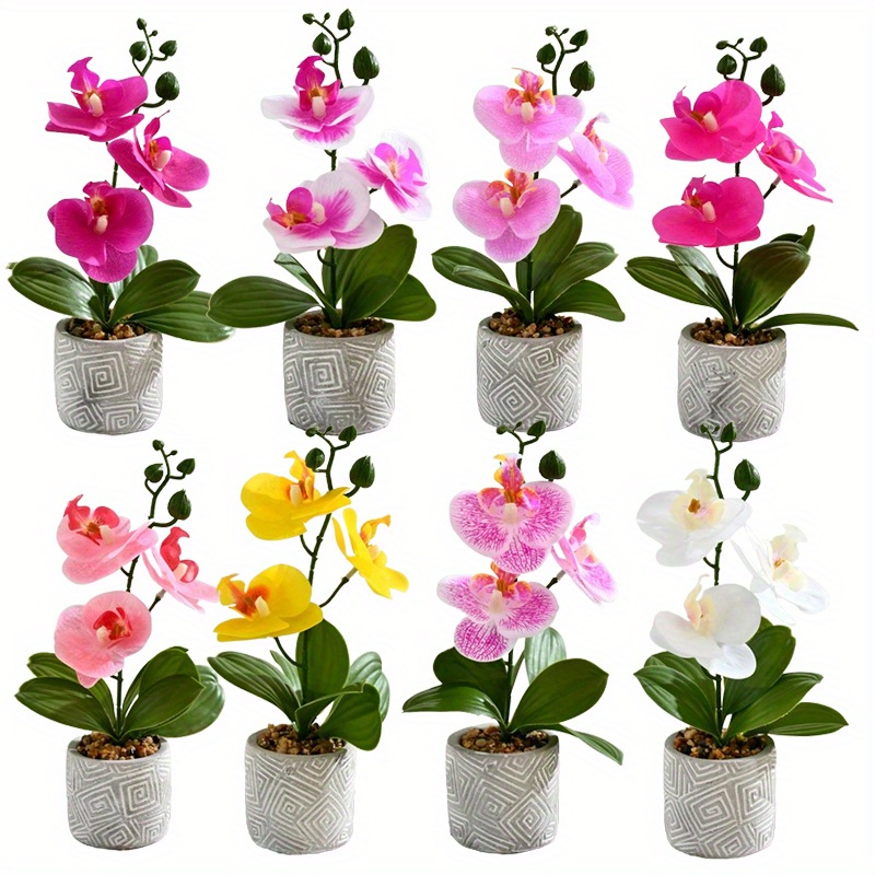 1pc Kunstorchidee Topfpflanze Topfblume Ornament Dekorative - Temu