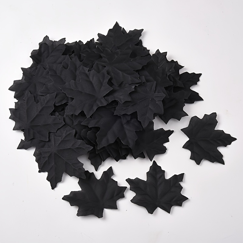 Halloween Black Garland Artificial Maple Leave Vines Battery - Temu