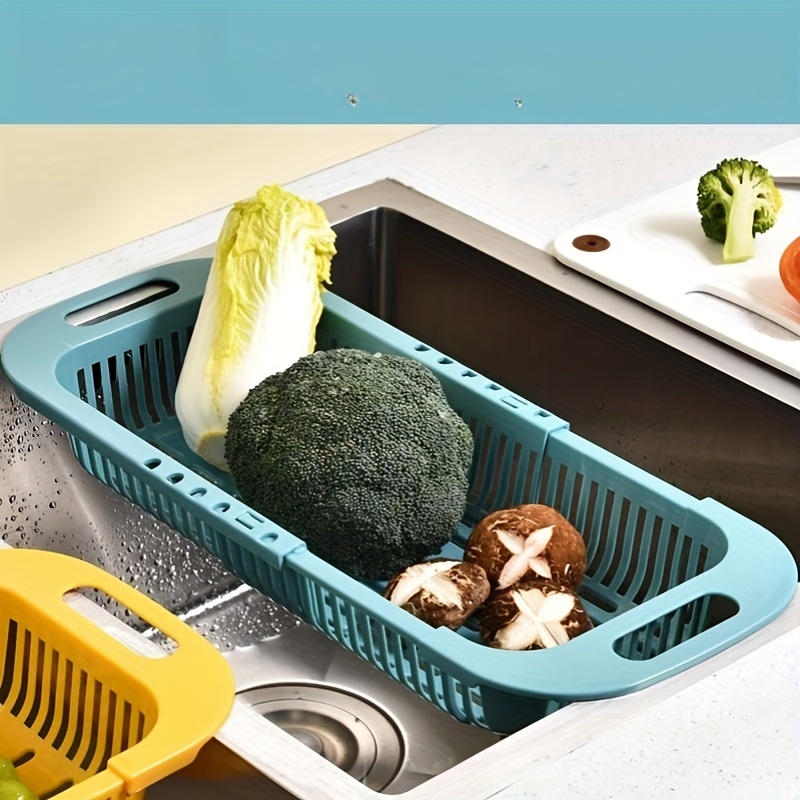 Extend Kitchen Sink Drain Basket Adjustable Sink Colander - Temu