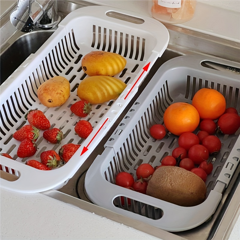 Strainers for Sink, Kitchen Sink Fruit Strainer Basket Strainer Drainer Basket for Washing Cooked Pasta, Vegetables and Dried Dishes, Size: 1pc, Gray