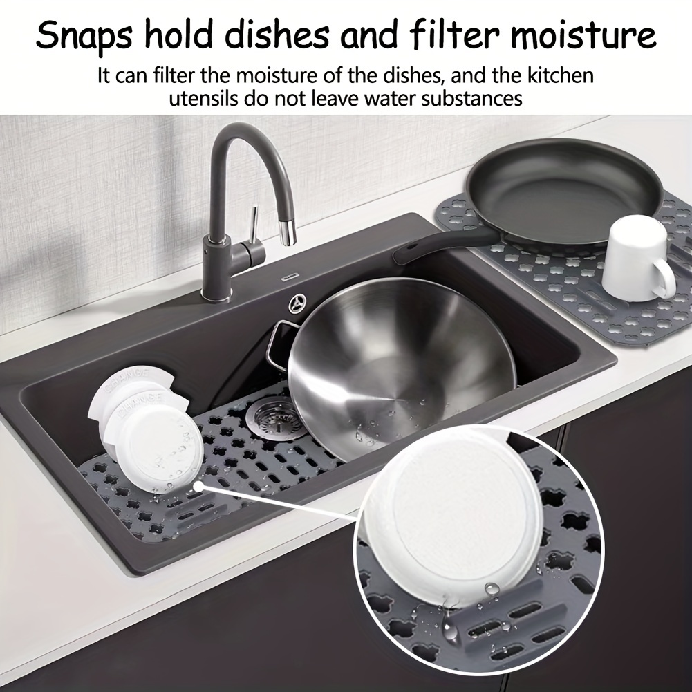 Silicone Drain Mat, Hot Kitchen Sink Protector Mat Pad, Silicone Sink Mat, Sink  Divider Protector, Silicone Kitchen Mat, Kitchen Supplies - Temu United  Arab Emirates