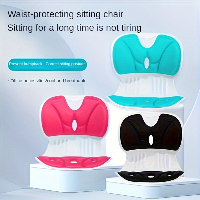 Comfortably Work For Hours With This Office Chair Cushion Lumbar Cushion  Sitting Posture Corrector - Temu France