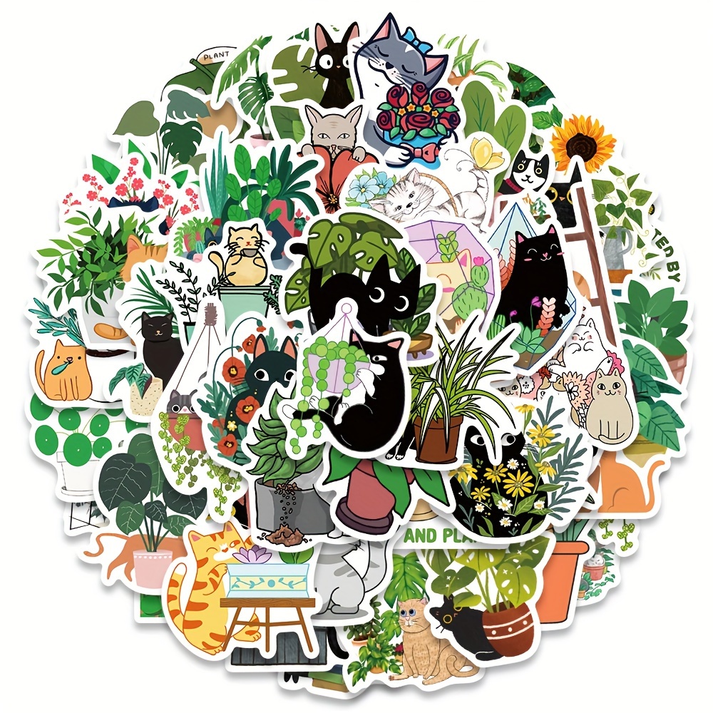 Cute Cartoon Stickers Green Aesthetic Stickers For - Temu
