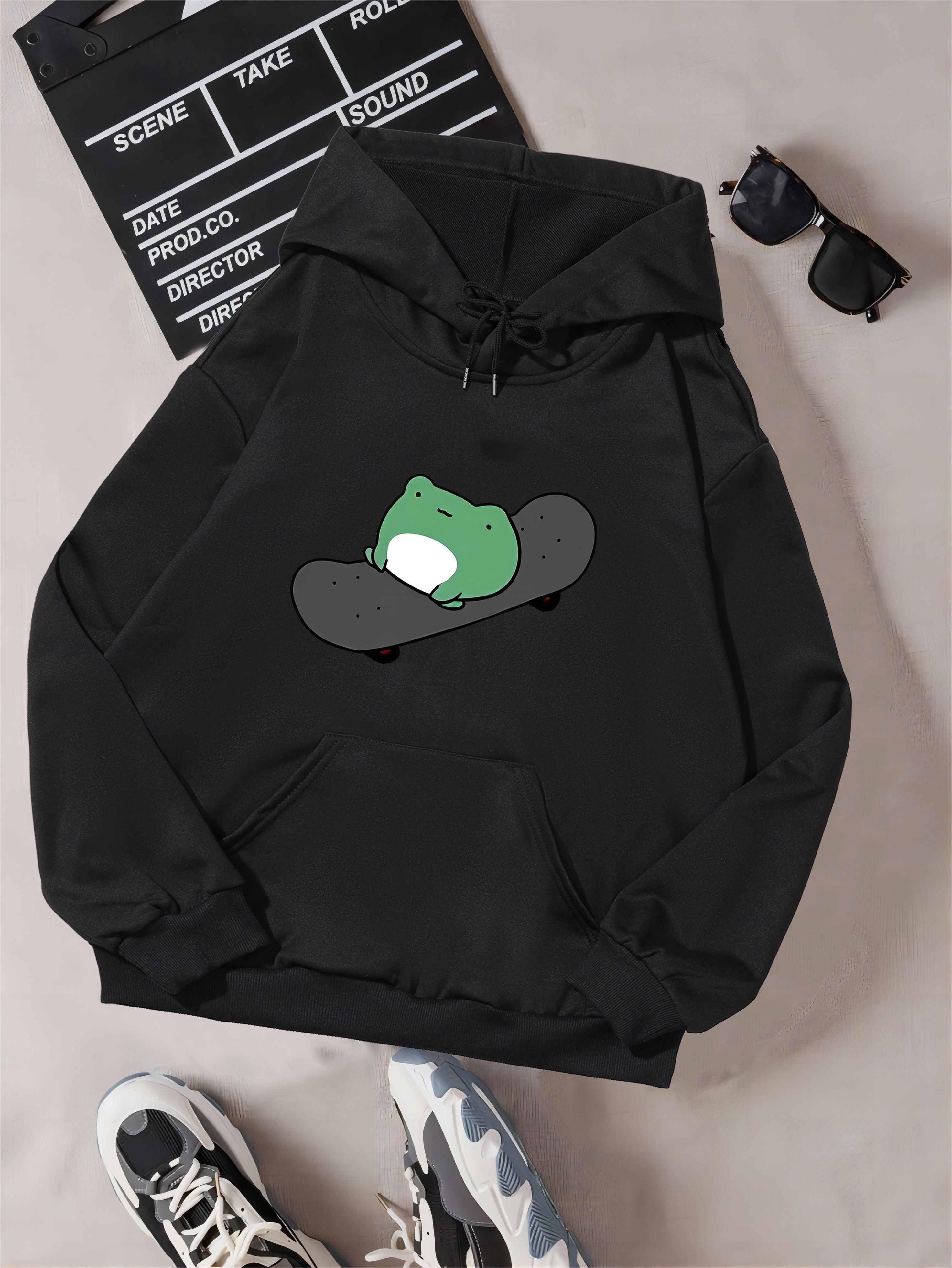 Frog riding best sale skateboard hoodie