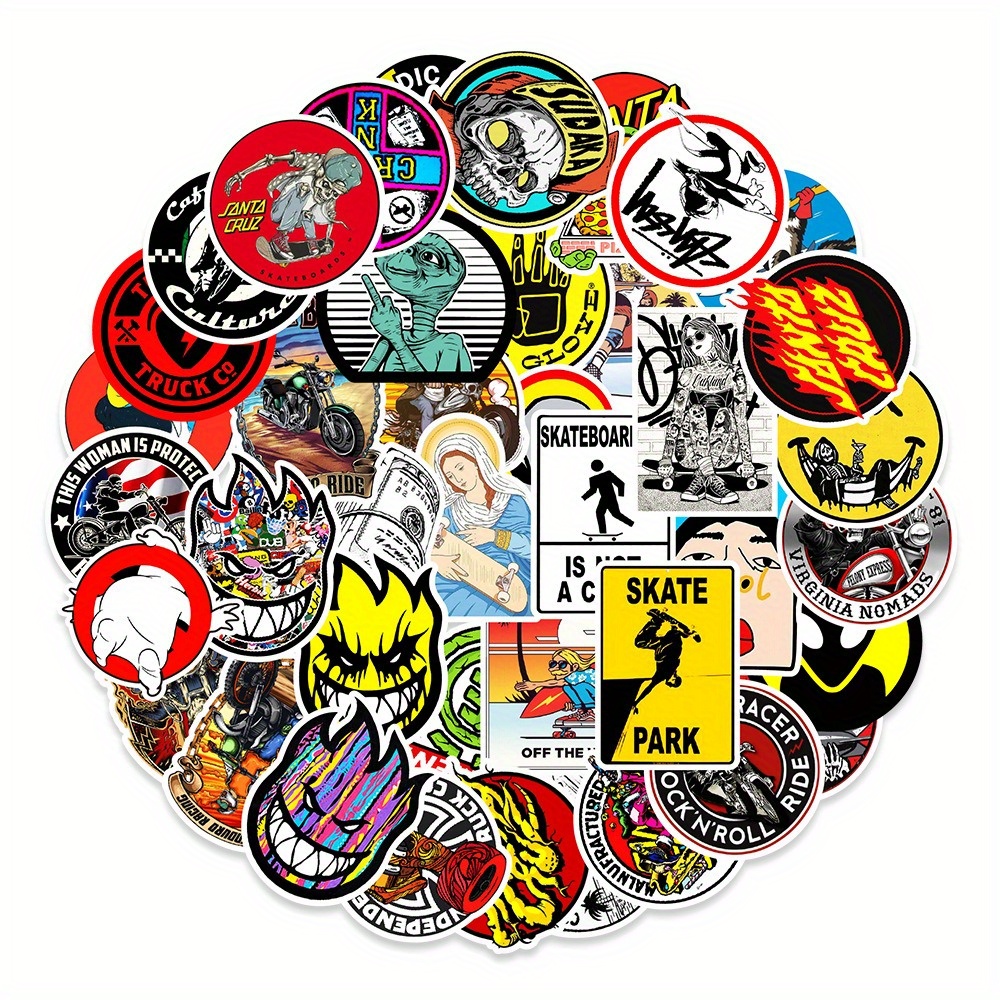 Set of Laptop/ Suitcase/ Skateboard Stickers - 15pcs - Rock Band Sticker -  Decorative Sticker - Gift