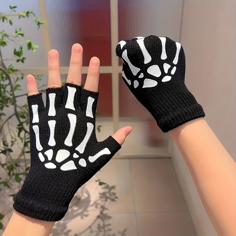 1 par de guantes de uñas de disfraz de cosplay negros para disfraz de  Halloween, guantes de disfraz de Halloween, guantes de disfraz de  Halloween