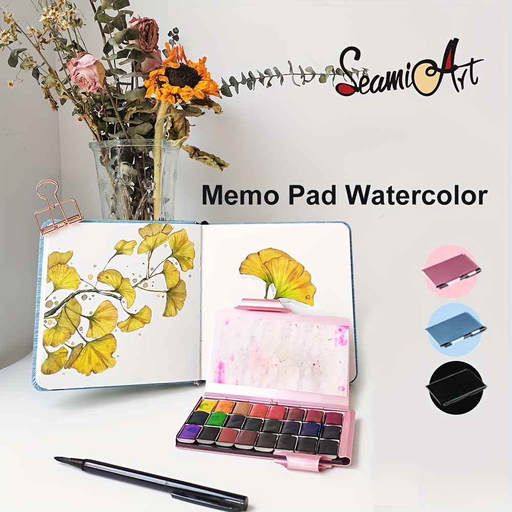 Travel Watercolor Book Mini Portable Sketch Book Medium And Thick Texture  PU Cover Art Student's Painting Art Supplies