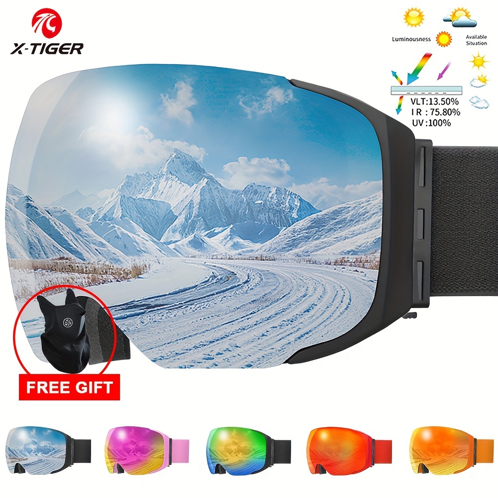 Gafas de esquí Hombre Mujer Anti niebla Anti UV Custom Snow Gafas