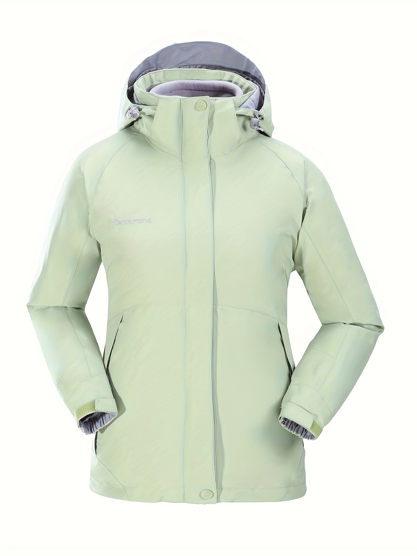 Waterproof Long Sleeves Heating Jacket, Windproof With Zipper Pocket  Outdoor Ski Jacket, Women's Activewear