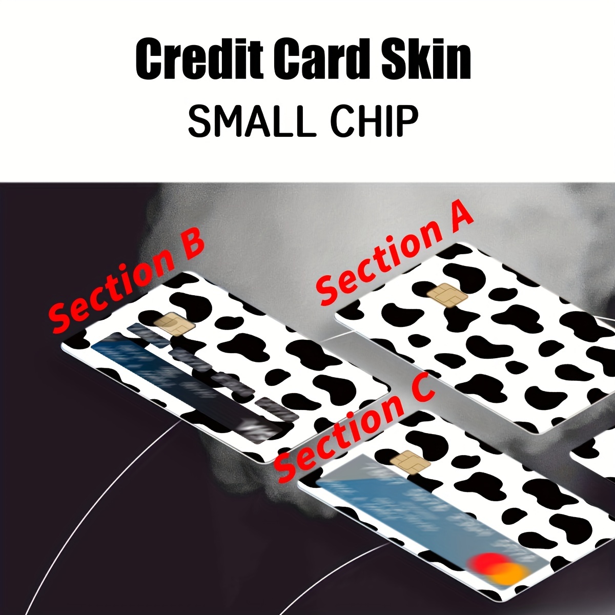 Anime Credit Card Skin Stickers No Bubble Slim Vinyl Key, Debit Card, Bank Card, Credit Card Sticker Black 4pcs Credit Card Decals