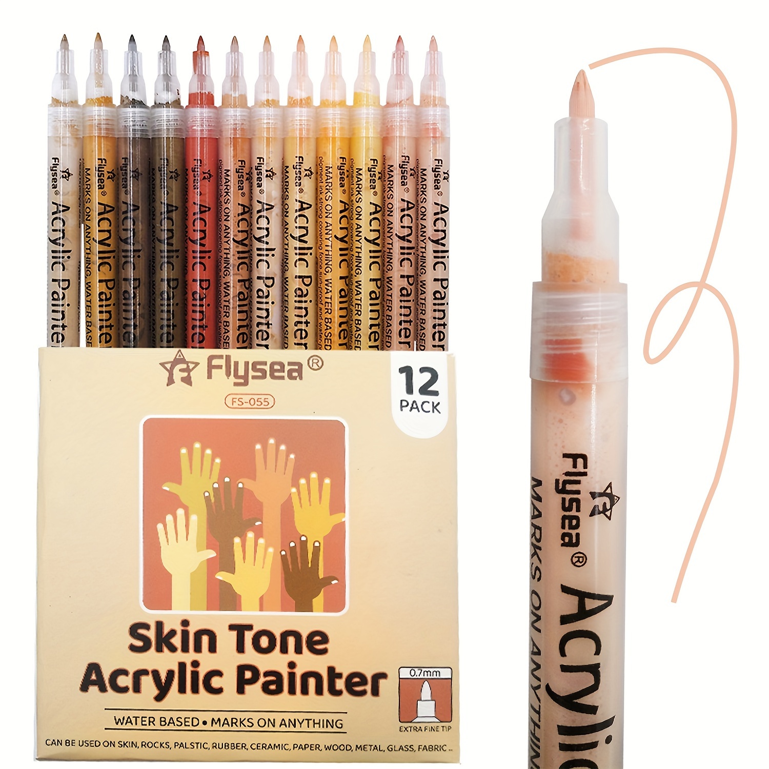 0.5mm Ink Skin Markers Waterproof Marker Pens Permanent Paint Tattoo  Eyebrow DIY