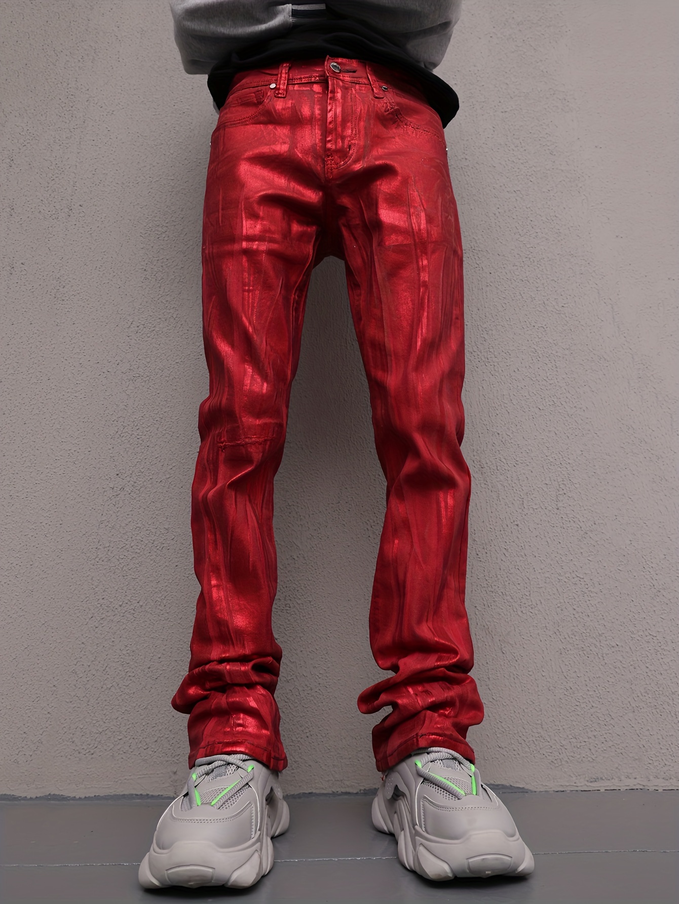 Mens Red Leather Pants