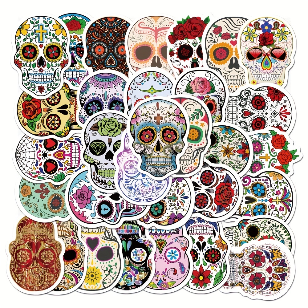 Skull Gangster Bottle Stickers For Adults Teens Black - Temu