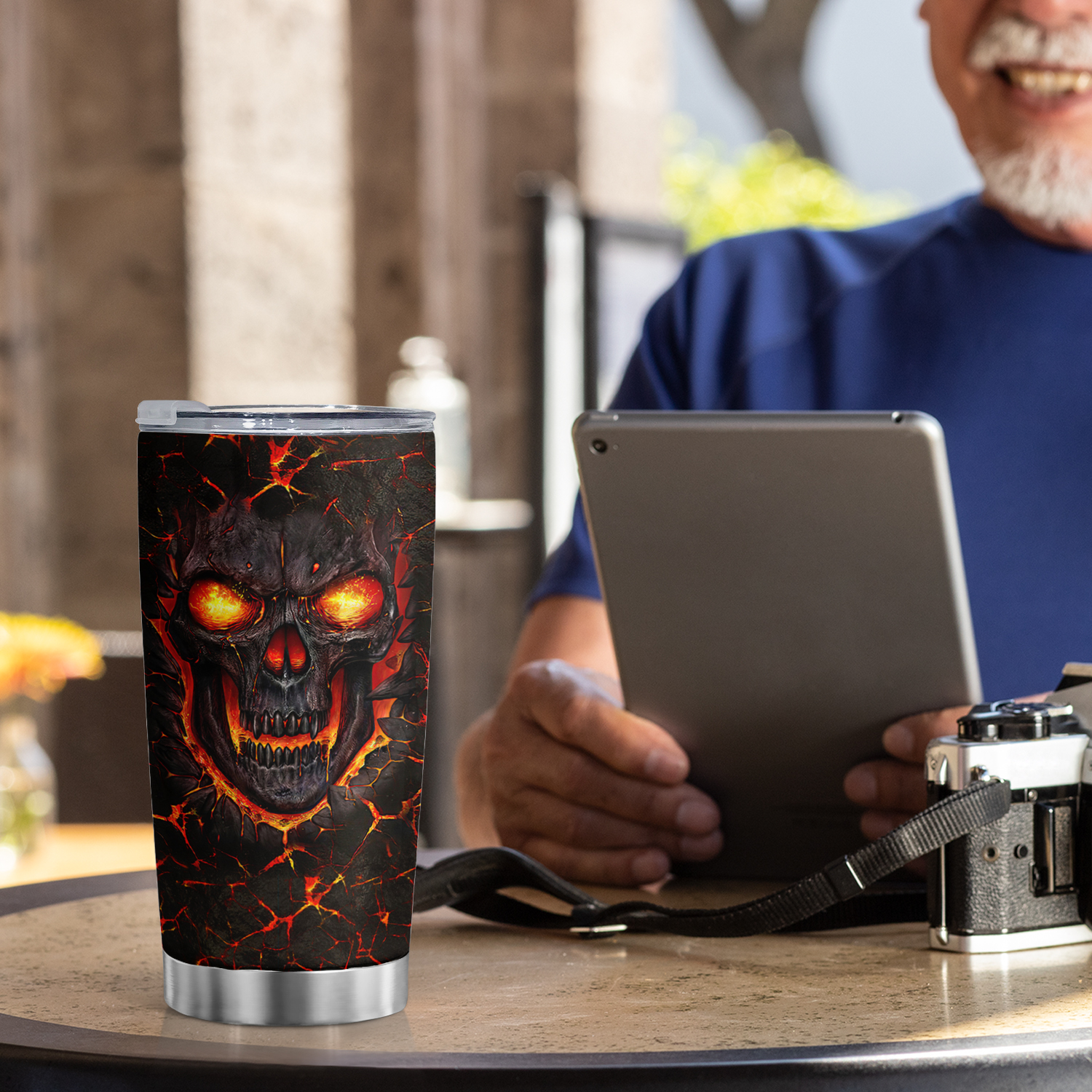 Double Walled Skull Tumbler With Lid And Straw - Perfect For Summer And  Winter Drinks, Travel, And Halloween Decor - Temu New Zealand