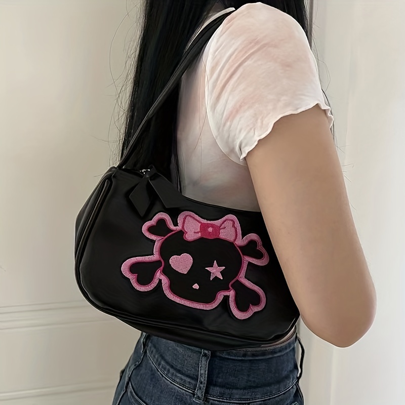 Hello Kitty Pattern Baguette Bag, Trendy Zipper Underarm Bag, Stylish Shoulder  Bag - Temu Germany