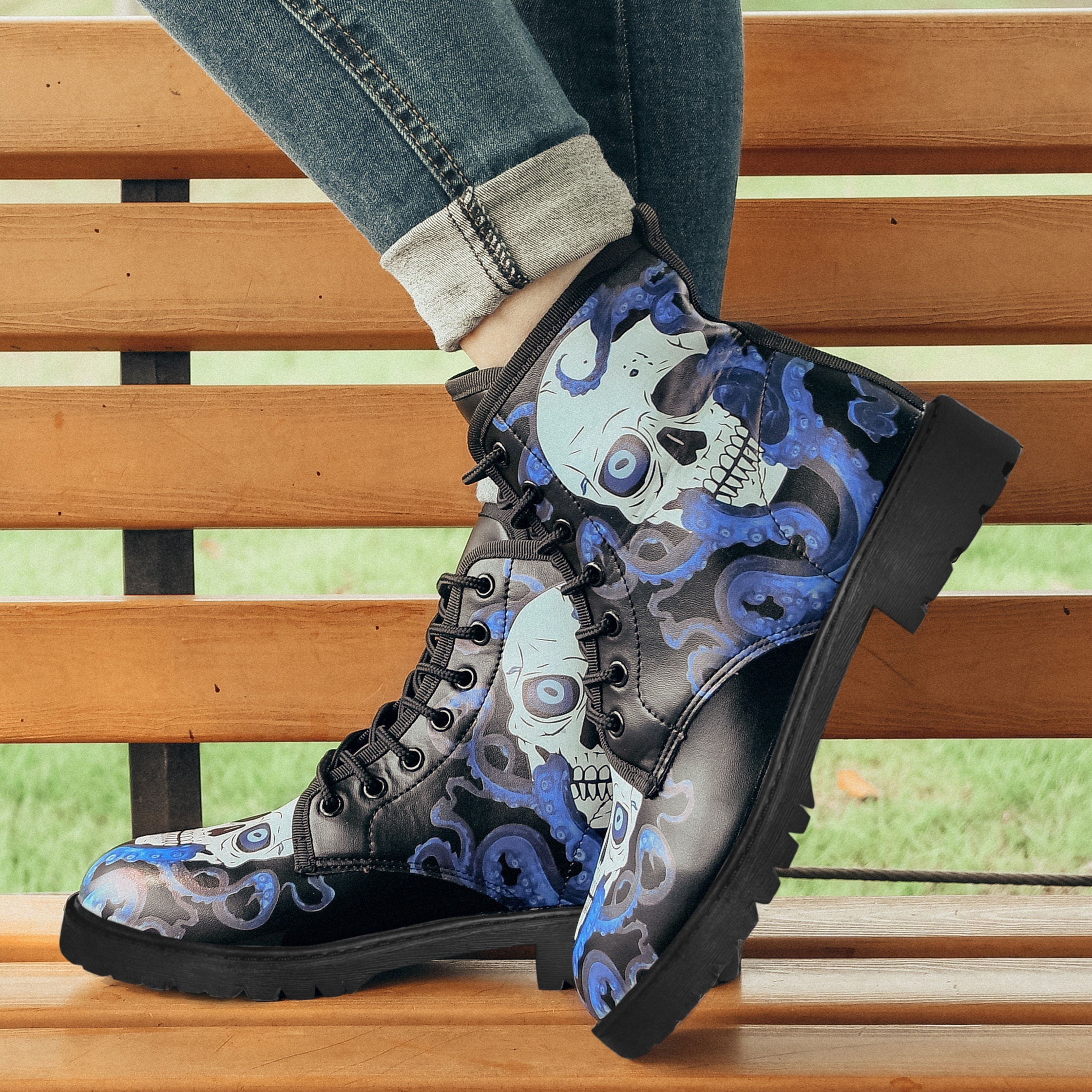 Women's Fashion Halloween Mid-calf Boots, Skeleton & Pumpkin Pattern  Non-slip Sports Outdoor Boots - Temu