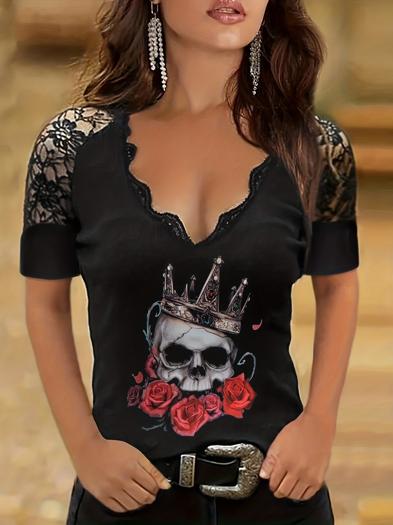 Blusa De Calavera Temu