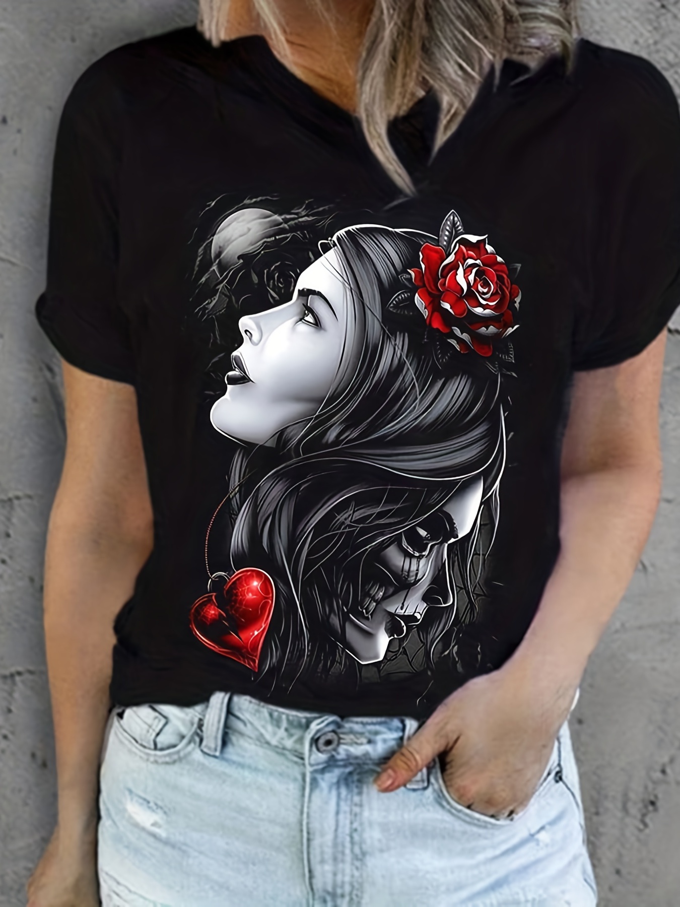 Camisas de best sale calaveras para mujer