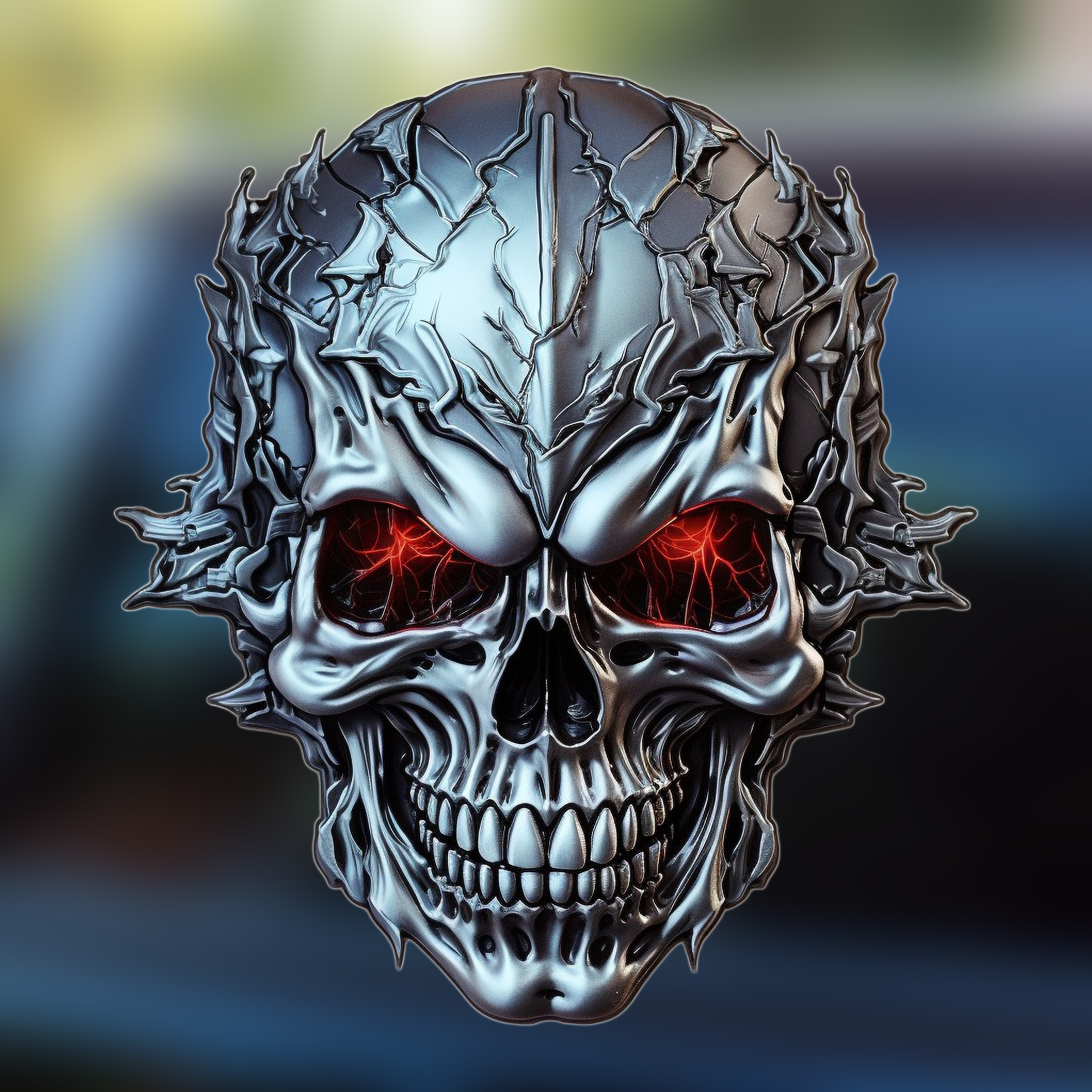 Skull Decals For Motorcycles - Temu