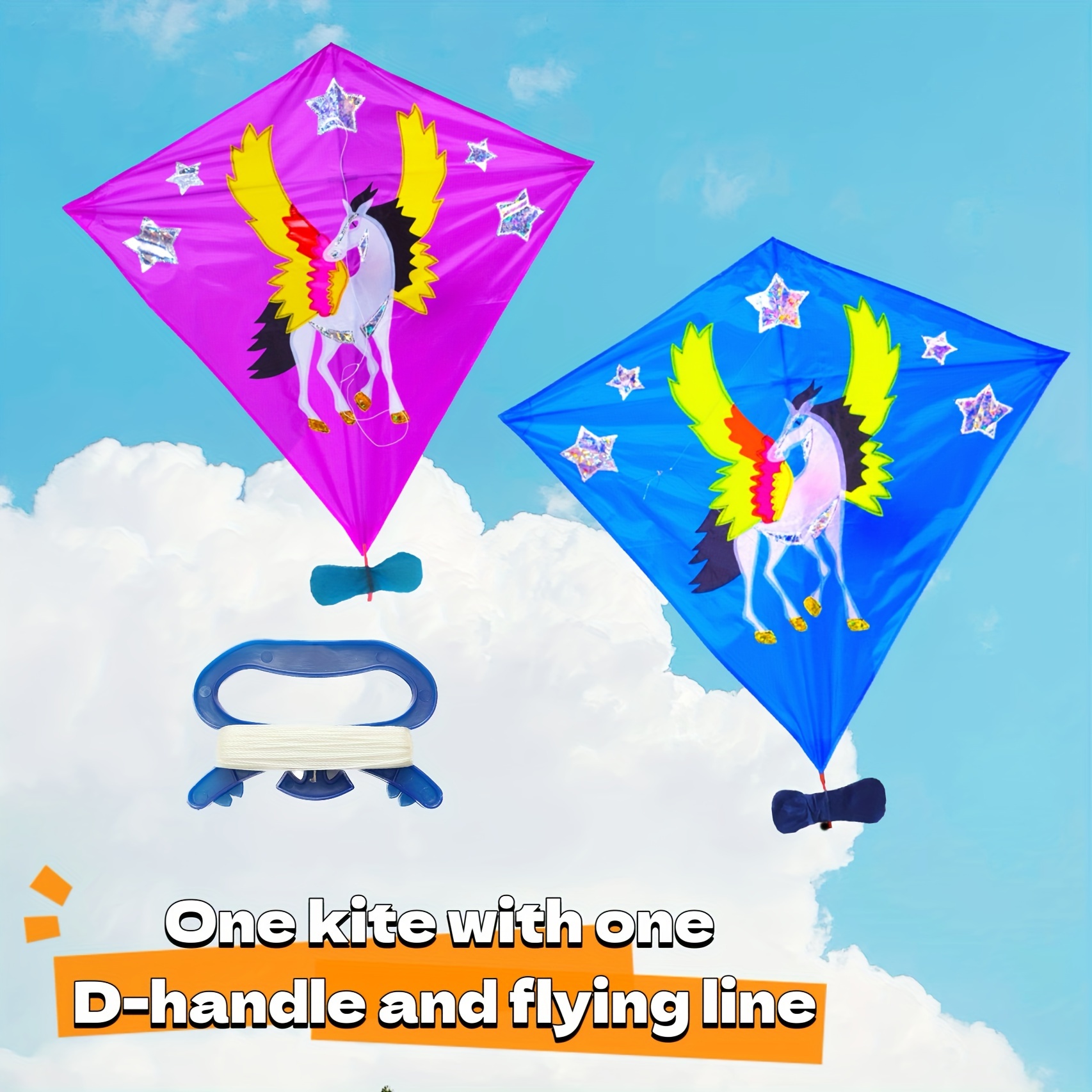  Kite for Kids & Adult Beginners Easy to Fly Small Kids Kite  with 164 Ft String Kite Fishing Rod Handle for The Beach and Outdoor  Activities : Toys & Games