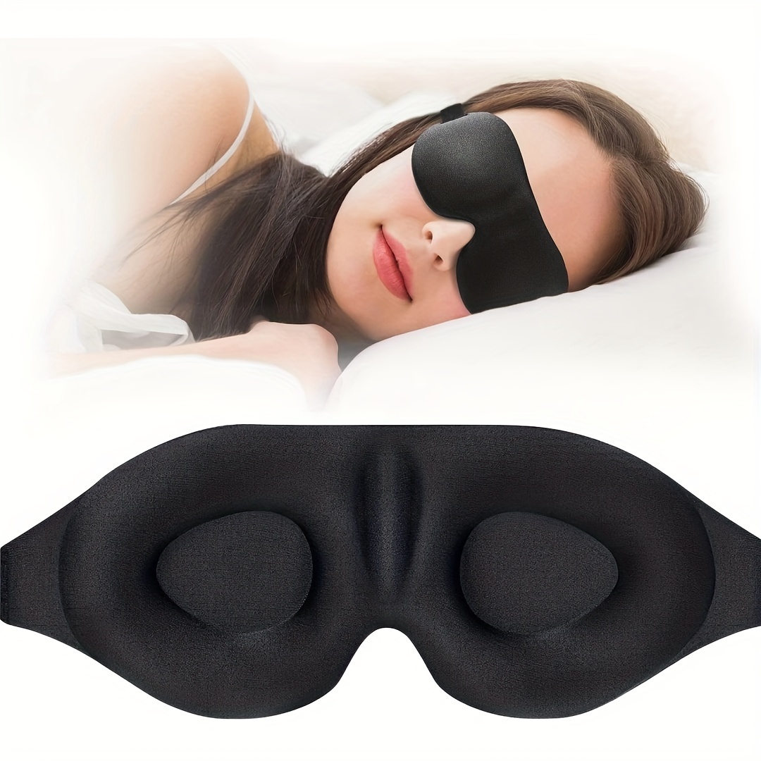 Unique Bargains Soft Silk Travel Eyes Pad Sleeping Eye Shade Cover  Blindfold Eye Masks Black 1Pc