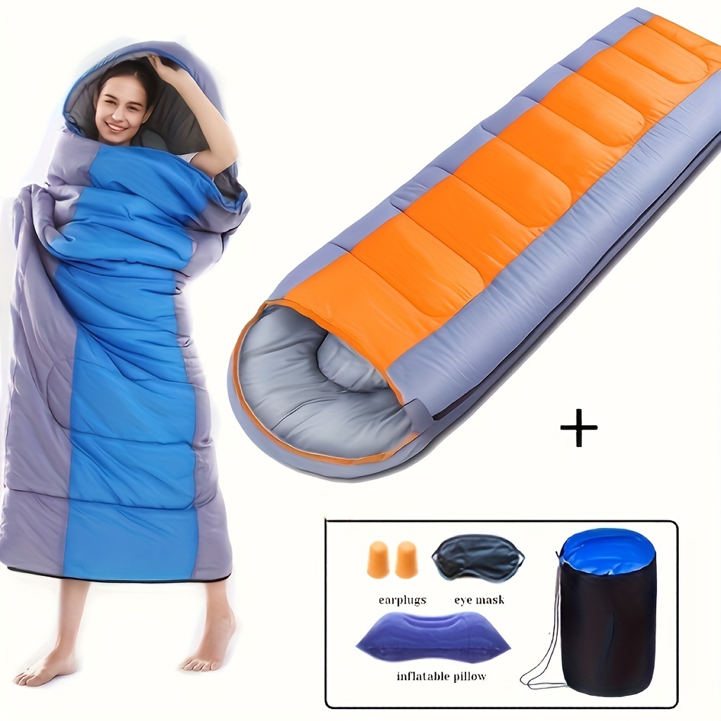 Comprar Saco de dormir de lana de doble cara con sobre ultraligero para  exteriores, saco de dormir para viaje de acampada para adultos