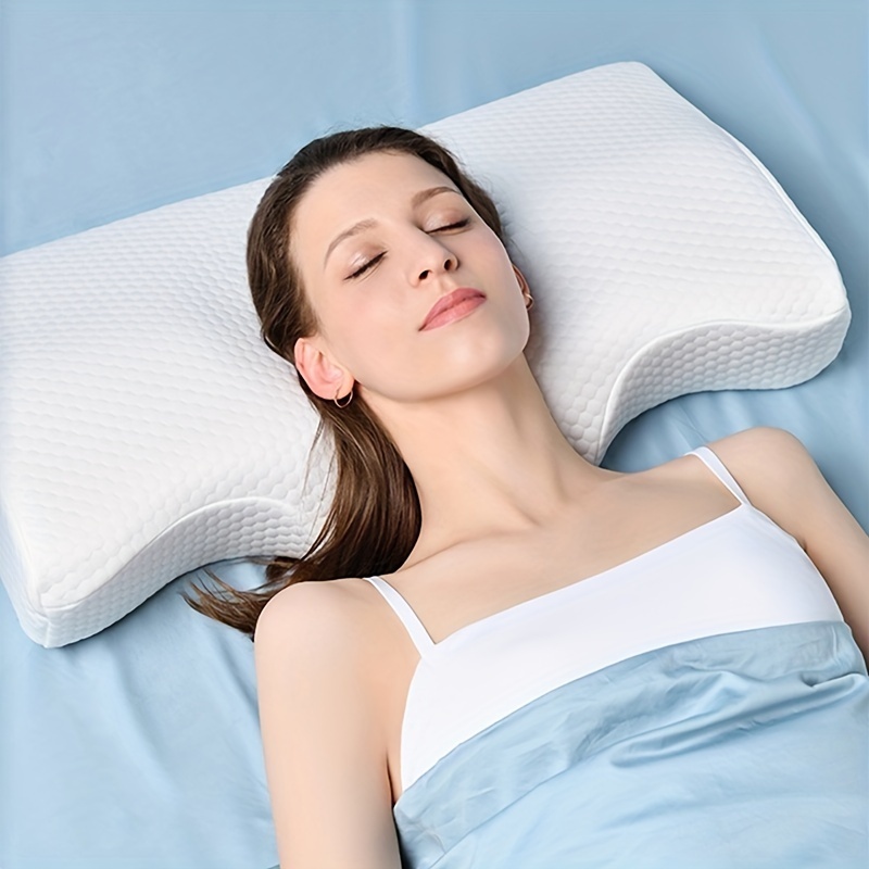 Comfyt Almohada cervical, almohada ortopédica refrescante de espuma  viscoelástica para dormir de lado y espalda, almohadas de cama con  refuerzo, capa