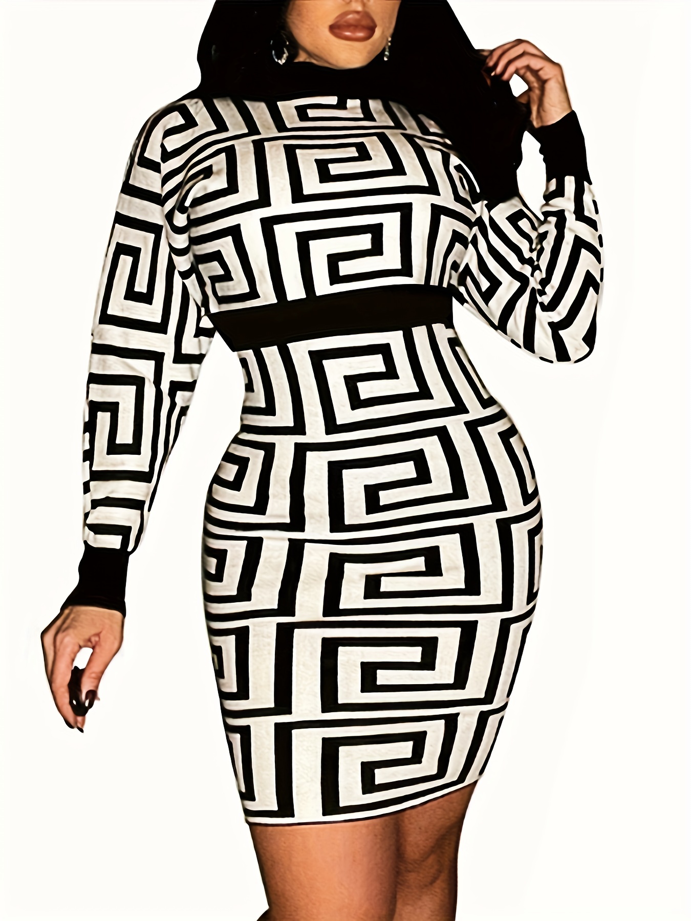 Stripe Print Two-piece Dressset, Sleeveless Tube Dress & Open Front Long  Sleeve Cardigan Outfits, Women's Clothing - Temu