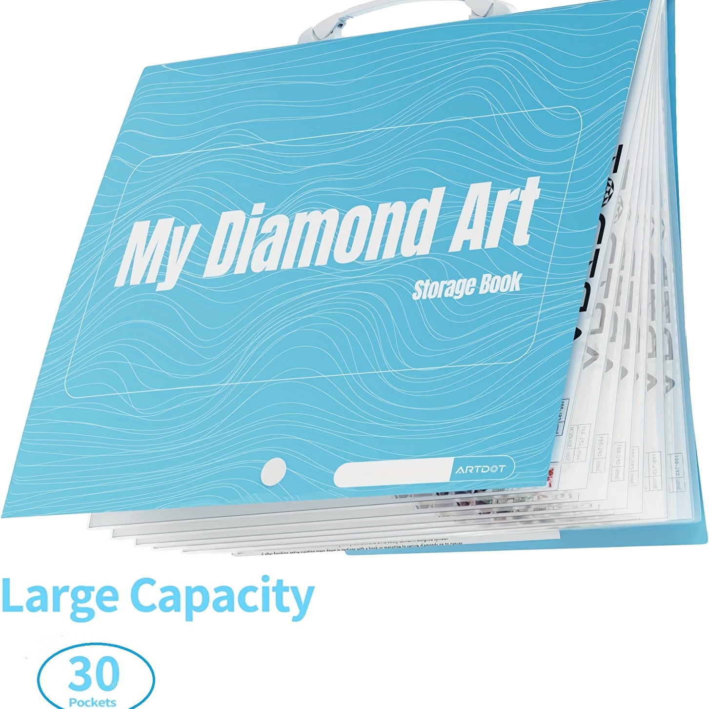 Art Portfolio Poster Diamond Painting Storage Bag With - Temu