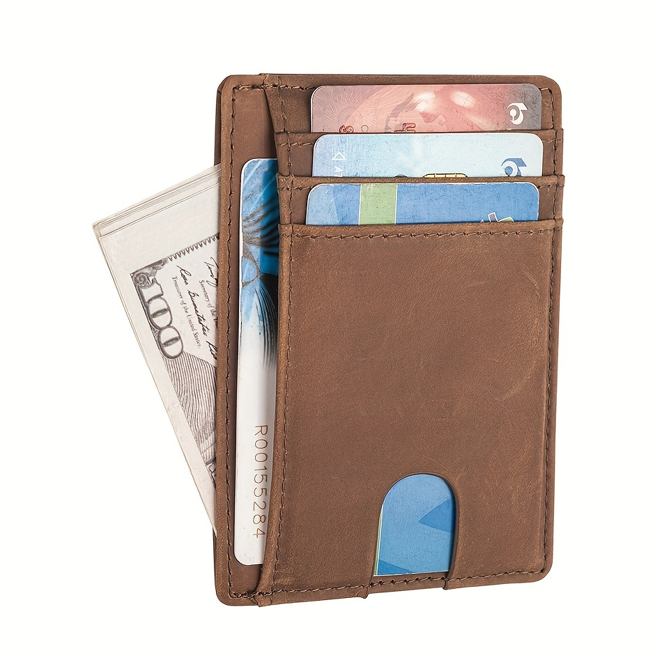 Men's Card Holder Minimalist Id Card Credit Card Holder Bank Card Holder  Coin Cash Purse - Temu Germany