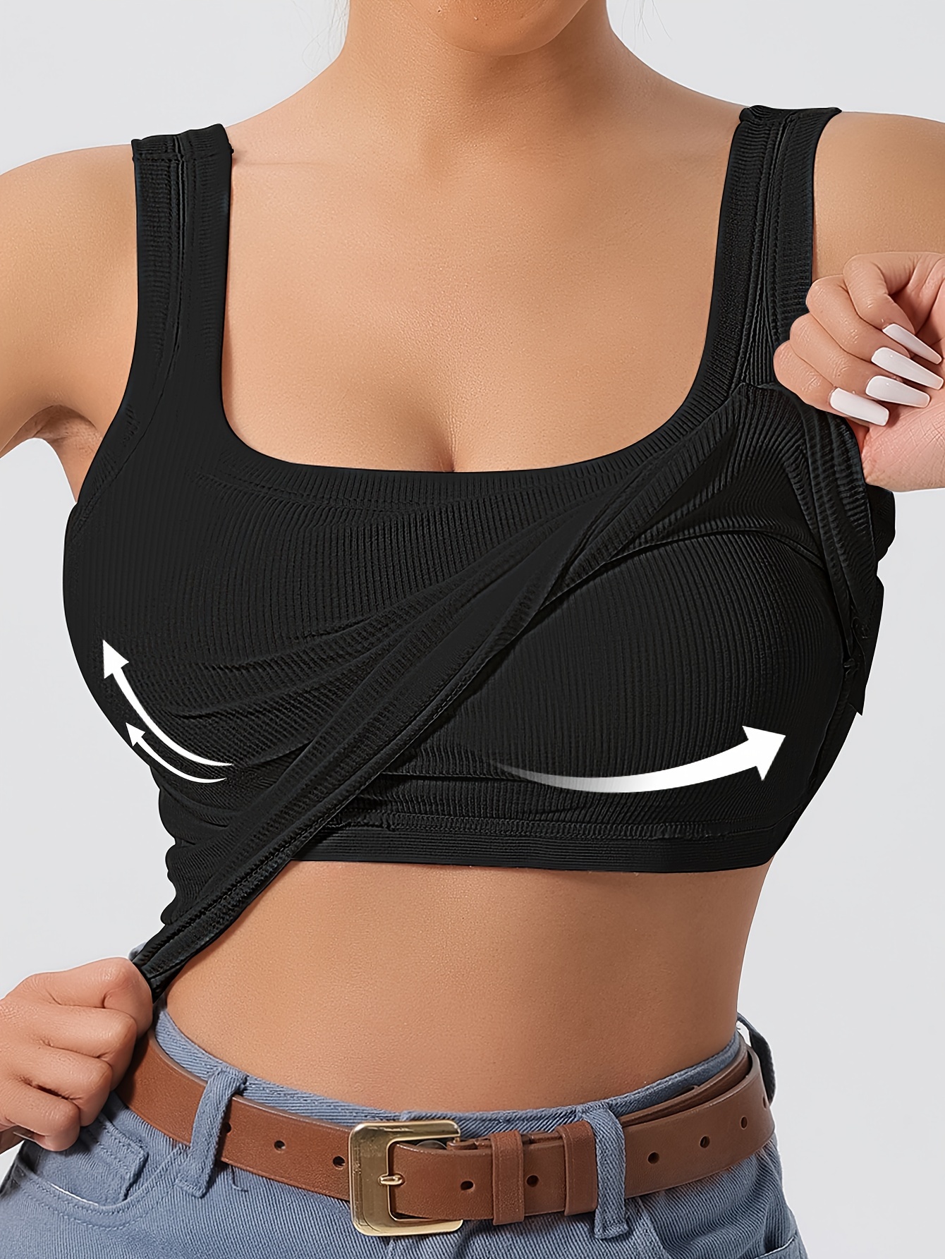  Pink Ribbon Breast Cancer Awareness Sports Bras for Women  Support Tank Top Removable Pads Workout Yoga Vest S : Sports & Outdoors