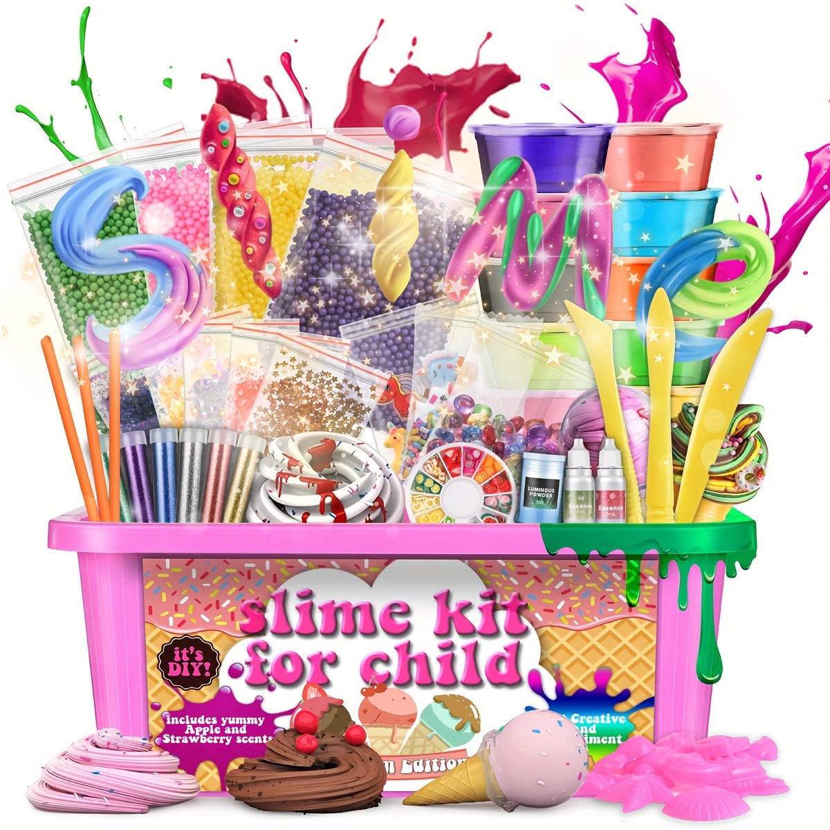 Slime – poudre de boue visqueuse en boîte, jouets éducatifs pour enfants,  Plasticine, couleurs aléatoires