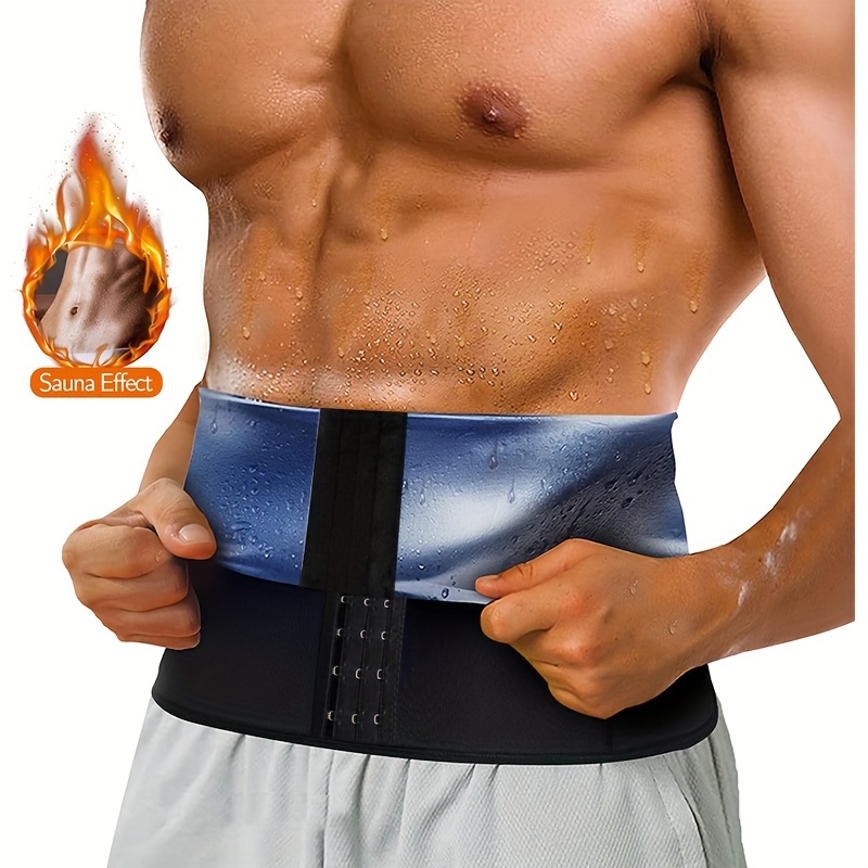 Bingrong Faja Reductora Hombre de Neopreno Faja Reductora Cinturón Lumbar  Abdomen Ajustable para Deporte Fitness con Efecto Sauna