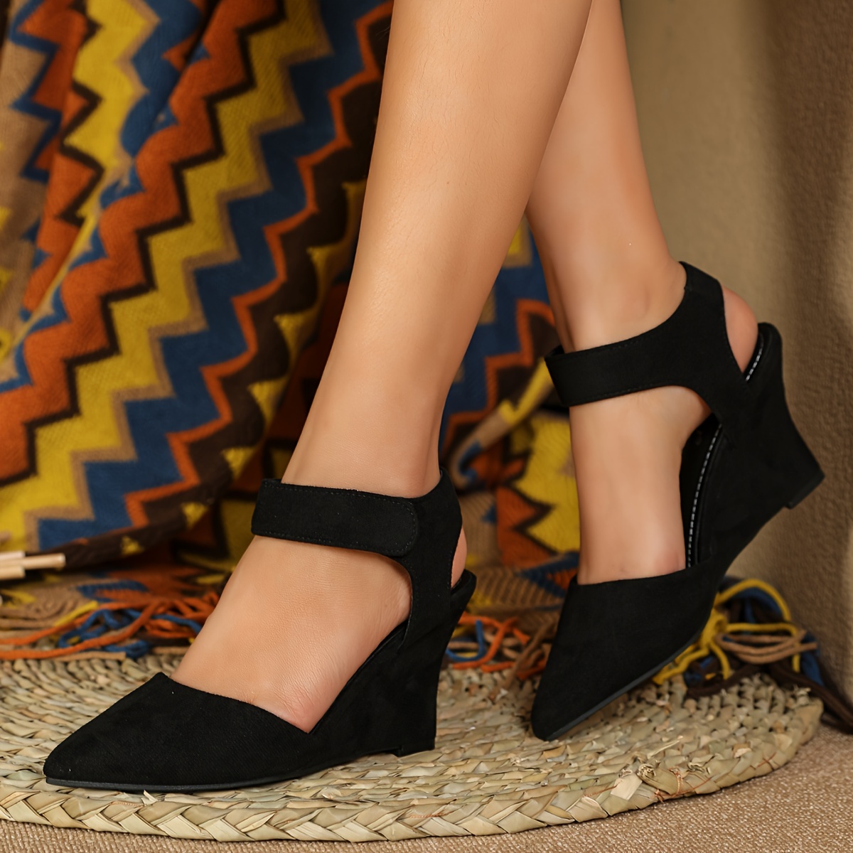 Wedge sandals on sale without ankle strap