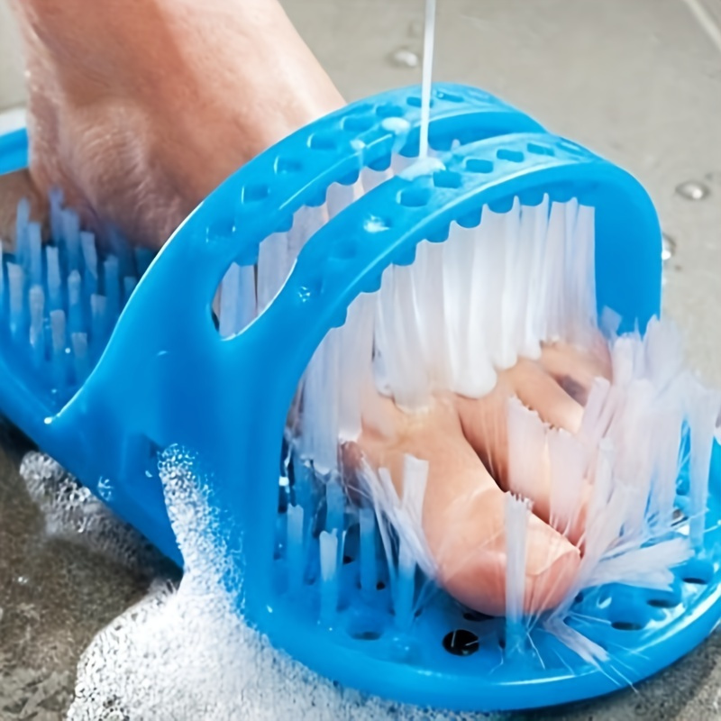Alfombrilla de ducha antideslizante extra grande con cepillo para depurador  de pies, con ventosas fuertes, limpiador de pies, alfombrilla de baño con