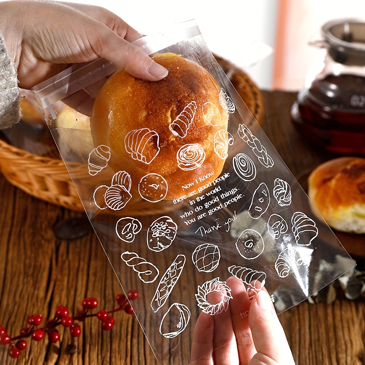 Reusable Bread Bags Transparent Plastic Food Storage Bags - Temu