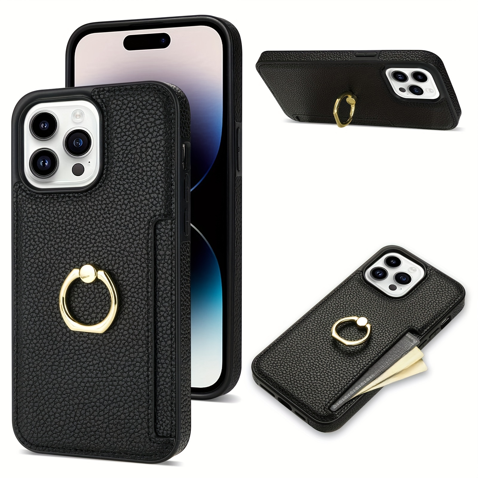 Universal Phone Back Slot, Card Holder For Cell Phone, Stick On Wallet Case  For Phone, Pocket For Credit Card Id Card, Compatible With Iphone, Android  And Most Smartphones - Temu