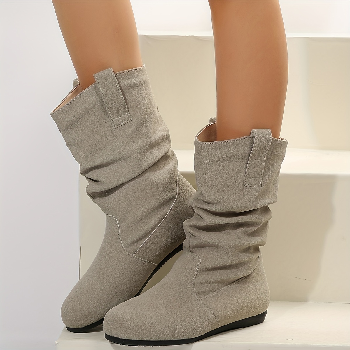 Calf length hotsell slouch boots